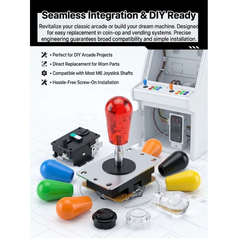 1 PCS M6 Joystick  American Ba - Joystick Arcade Parts recension och pris