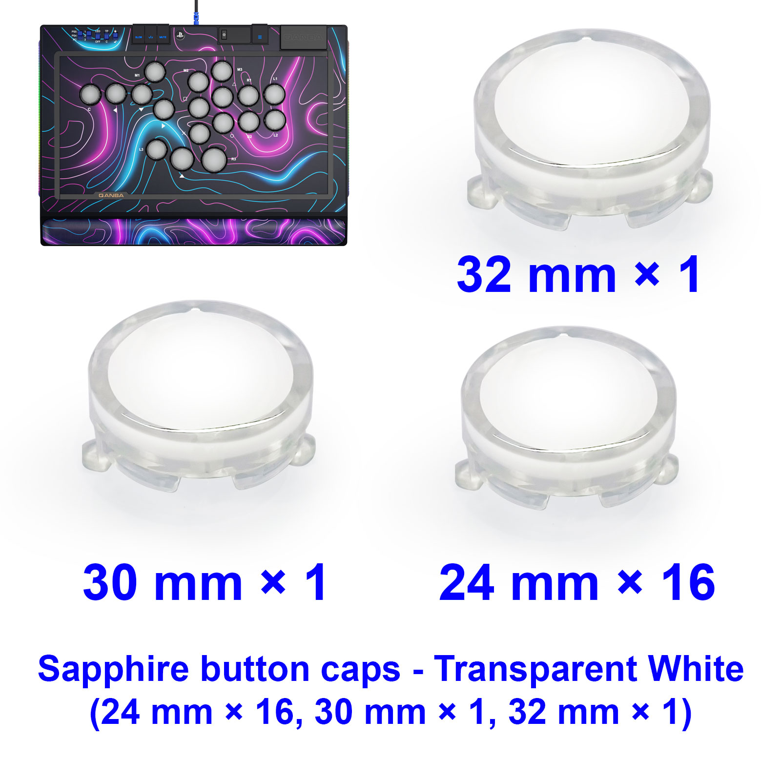 QANBA SAPPHIRE S1 Button Cap A - Joystick Arcade Parts recension och pris