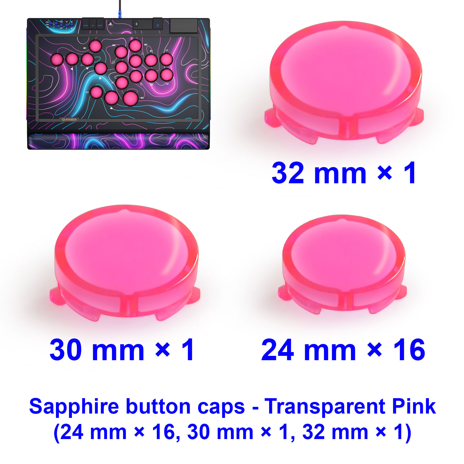 QANBA SAPPHIRE S1 Button Cap A - Joystick Arcade Parts recension och pris
