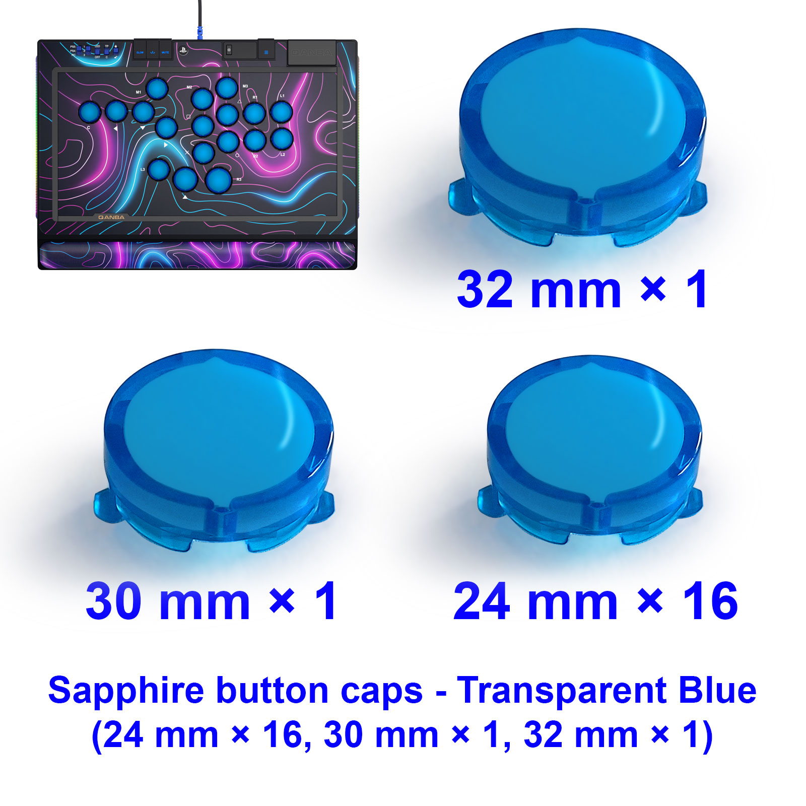 QANBA SAPPHIRE S1 Button Cap A - Joystick Arcade Parts recension och pris